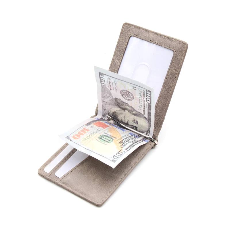 Amazon DDP shipping rfid money clip wallet slim card holder gray wallet