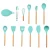 Import Amazon hot sale Gadget 13 pcs wooden handle spoon mat silicone utensils set kitchenware set with storage bucket Kitchenware tray from China