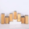 Amazon Hot Selling Eco-Friendly Organic Natural Stainless Steel Bamboo Vacuum Thermos Flasks