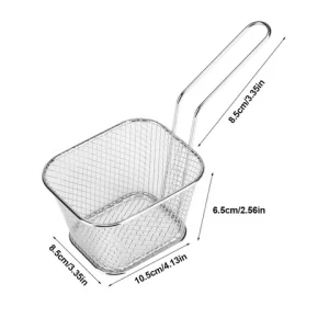 Amazon hot selling wire mesh fries skimmer spoon colander stainless steel oil strainer basket
