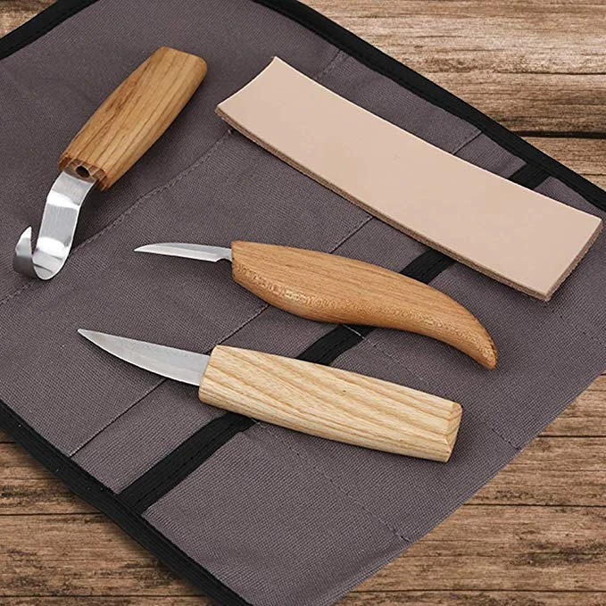 Amazon hot selling wood spoon carving knife set