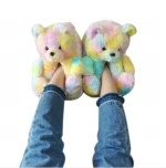 Amazon Teddy Slippers WholeSale Plush Teddy Bear Slippers