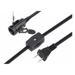 America 2 Pin US AC Plug Salt Lamp Power Cable Rotary Switch And E12 Socket Butterfly Clip Extension Cord Holder