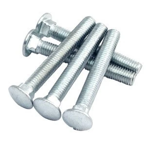 ANSI flat head countersunk bolts wheel bolt flat head round head ribbed neck extra long carriage bolts