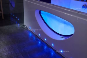 Aoclear C-3252 W Glass Front 7 Color Air Lights Jetted Bathroom Freestanding Portable Acrylic Massage Whirlpool Bathtubs