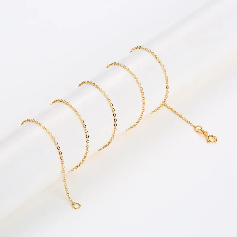AU750 14K 18K Real Yellow Gold Solid Gold Chain Necklaces Jewelry Wholesale