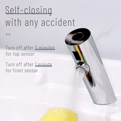 auto bathroom smart touchless lavatory led basin sensor faucet water tap