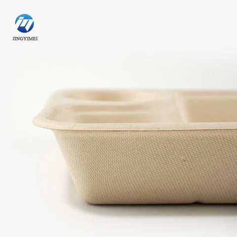Buy Bamboo Lunch Box Bamboo Fiber Lunch Box Disposable Food Plate Eco ...