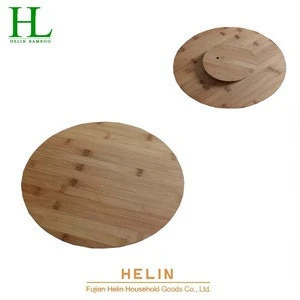Bamboo round lazy susan/food serving plate