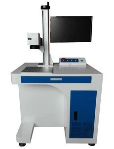 Barcode logos letters numbers CNC fiber laser marking machine 20W 30w price on metals