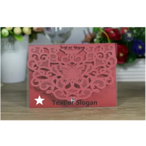 Beige Laser Cut Wedding Invitations Cards Kits Bride and Groom Kiss Style with Envelopes Seals