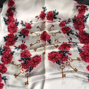 Best-seller Butterflies Printing 705*55 Sheer Silk Scarf for Elegant Women