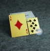 Best selling 4 color printing logo etched customized advertising branded metal playing cards