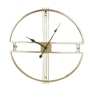 Best-Selling Christmas Promotion Custom metal Digital Time Wall Clock Modern Household golden  Hanging Decorative Wall Clock