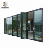 Best selling Hot Sell Aluminum Bi Folding Door Horizontal openning style bi folding window and door Hollow Glass Accordion