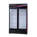 Beverage glass door refrigerators for beverage displays and promotions