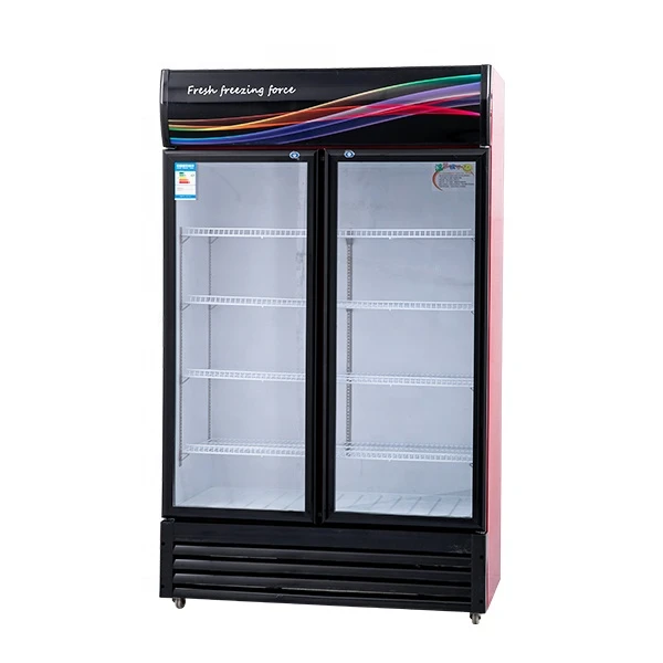 Beverage glass door refrigerators for beverage displays and promotions