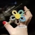 Import Big smiling face Coloured sunflower hair bands scrunchy large for kid ponytail from China