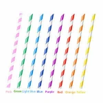 Biodegradable Paper Straws Bulk, Assorted Rainbow Colors Striped Drinking Straws for Juice, Shakes, Cocktail, Coffee,Soda, Milks