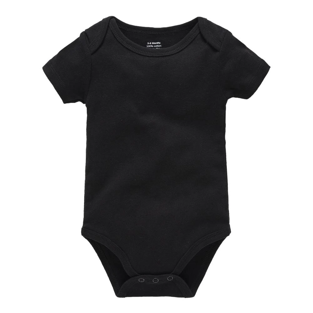 Blank Baby Romper Unisex Newborn Baby Clothing Short Sleeve Cotton Summer Plain Baby Clothes