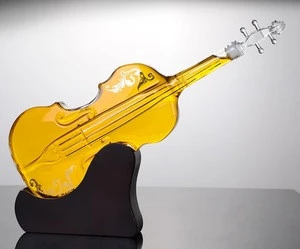 Blown Glass Wine Decanter for Whiskey High-grade Creative Vodka Bottle Violin Decorative Wine Set 1000ML