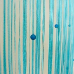 Blue christmas shower curtain with attached valance