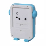 blue color cute desk table clock robot design kids alarm clock