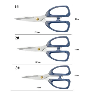 blue household multi office scissors stainless steel scissors short paper industrial v