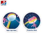 Bluetooth remote control bed bell projection night-light crib music felt baby mobile HC473420