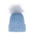 Import BN210050 Custom Logo Female Benie Knit Beanie Strip Pattern Winter Animal Hats Beanie Hat Wholesale Pom Pom Hat from China