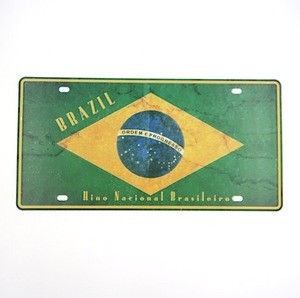 Brazil Reflective Car License Plate Aluminum Vintage Plate