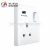 Import British 13A double USB electric wall power switched socket from China