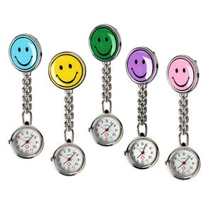 Brooch Design Cheap Colorful Portable Silicone Clip Watch Nurse FOB Watch