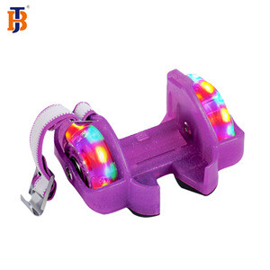 Button Models Kids Adjustable Two Wheels Heel Skate Flashing Roller Shoes With Ce Test Report