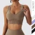 Import Bwx6496 Women Quick-Dry Yoga Bra Shockproof Gathered Sports Bra Peach Heart Collar Tank Top Padded Gym Bra with Mesh Bottom from China