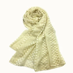 B&Y Wholesale solid color small dot pattern dubai hijab scarf