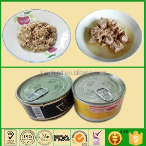 Canned tuna chunk light meat in oil canned tuna shred with easy open can
