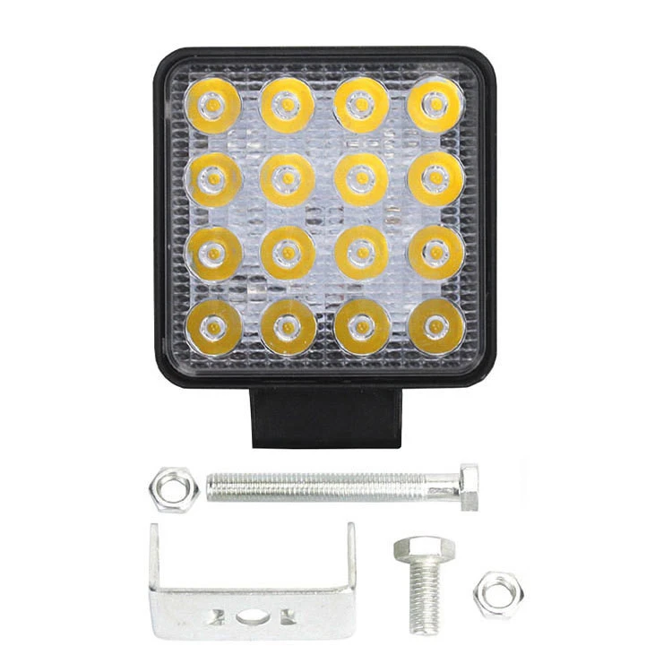 Car led 48w work light 4 inch square off-road vehicle roof inspection motorcycle spotlight
