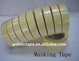 Car painting tape Masking paper tape yellowish paper tape