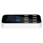 Car USB Charger 8 Ports Fast Charging Digital Power LED Display USB Car Charger For iPhone Samsung Mobile Phone Tablet