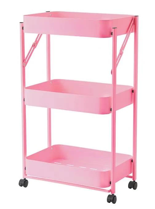 Carbon Steel Rolling Stand Rack Organizers Shelves Cart Kitchen Storage Trolley