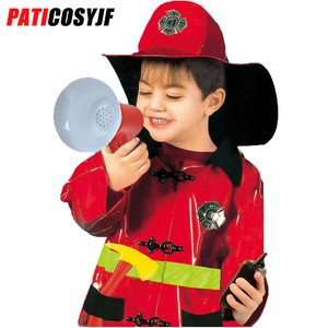 Career party kids Sam firefighter costume halloween Emergency fireman uniform role play occupational fire fighter shirt costume