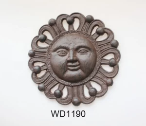 cast iron sun face home decoration metal wall plaque