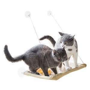 Cat Bed Products 2020 Toys For Tower Acrylic Hammock Cage Window Accessories Hanging Wood Pet Accessory