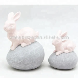 ceramic material and home decoration use ceramic lovely rabbit