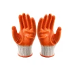 Cheap model smooth palm latex coated gloves 10 gauge orange economic safety gloves