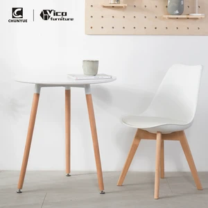 cheap modern MDF wood cafe restaurant furniture chair dining table for sale