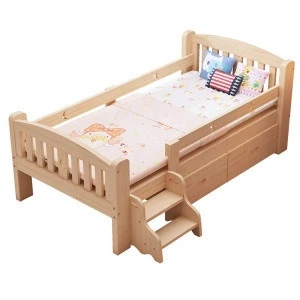 cheap wooden burlywood child bed for kids furniture children bed