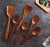 Chef Cookware Wooden Cooking Utensils Kitchen Utensil, Natural Kitchen Utensils Spatula and Wooden Spoons Set