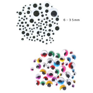 Children Handcraft Diy Craft Doll Toys Accessories plastic Moving Wiggle Eyes Plastic Googly Eyes